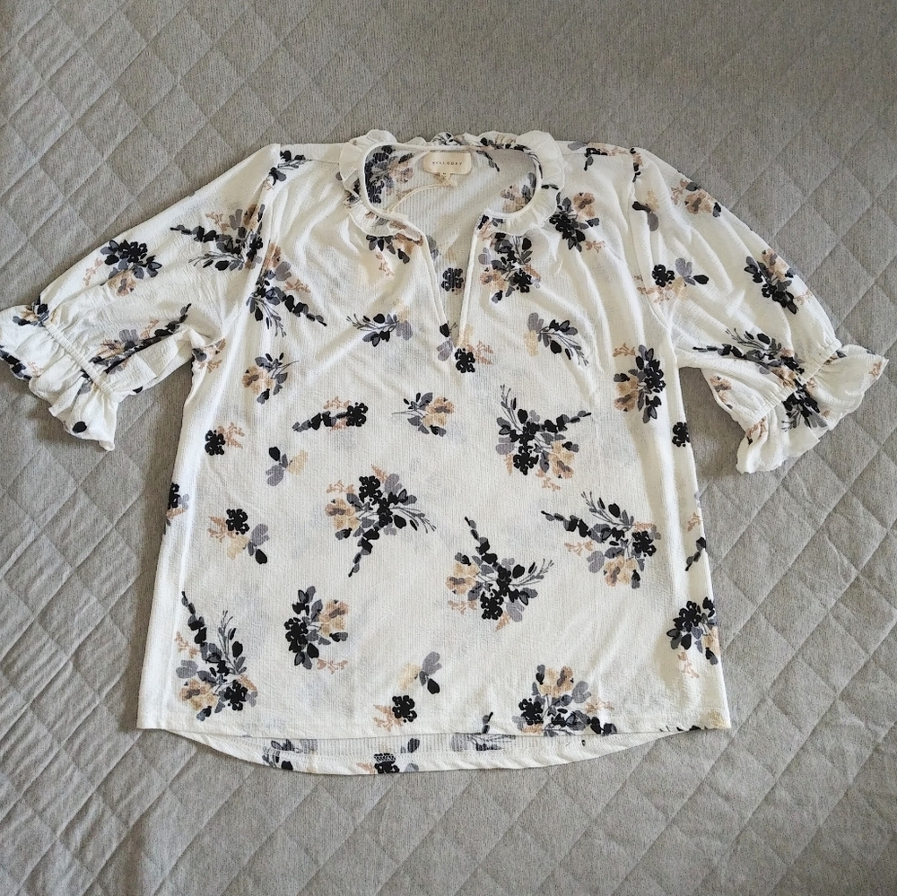 Melloday Bohemian☮️ Style Floral💐 Blouse - NWT - Picture 10 of 12